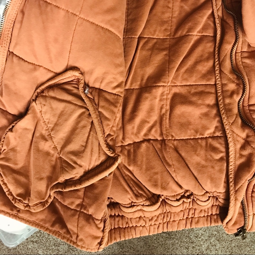 Free people dolman quilted jacket terra cotta xs - Picture 5 of 5